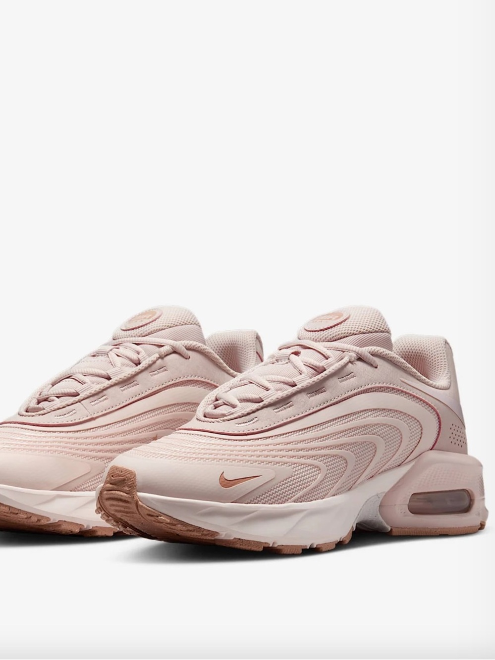 Nike Women's Air Max Sneakers - Light Pink with Rose Gold Accents